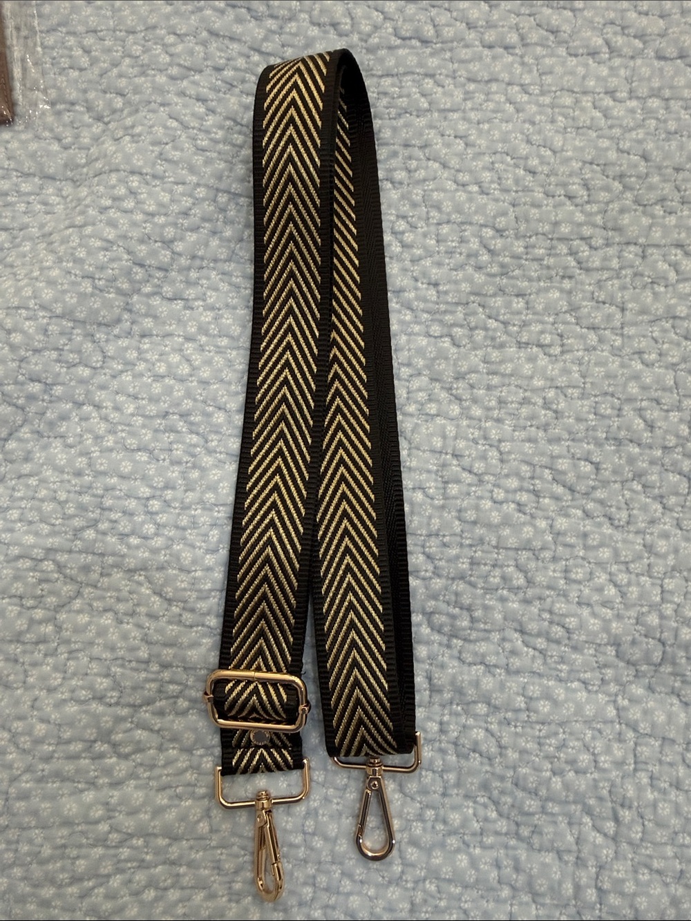 Pom Pom London black and gold strap
